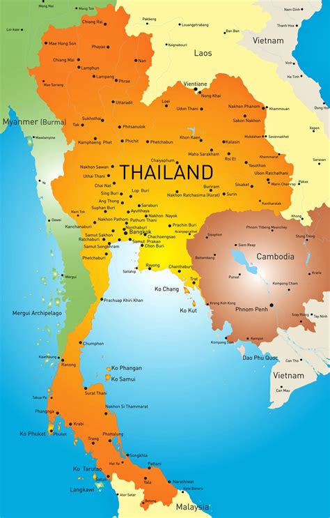 Maps of Cities in Thailand .